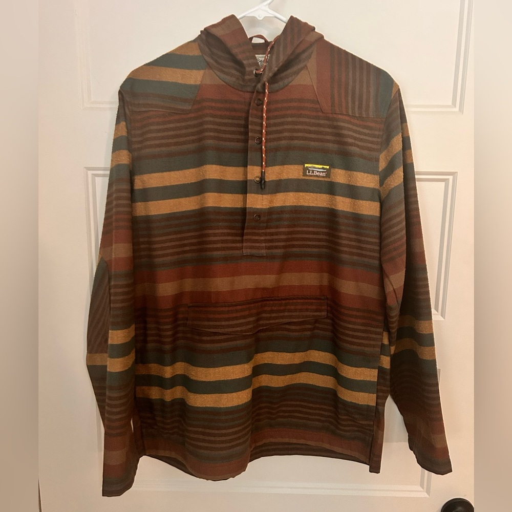 L.L. Bean Men's Multicolor Striped Hoodie